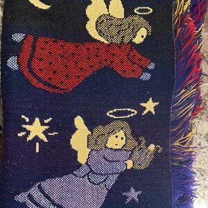 VINTAGE Christmas Angels Throw Blanket
